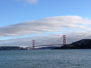 One of numerous photos I took of Golden Gate Bridge from a ferry ride.
